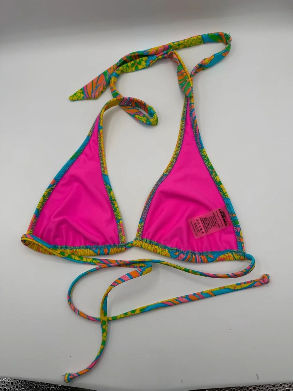 Chubbies Girls Pineapple Print Bikini - Turquoise, Yellow & Pink